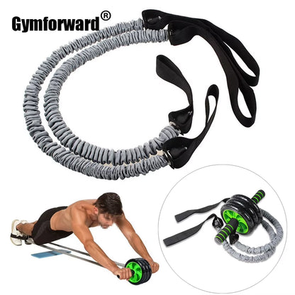 Fitness Abdominal Wheel Roller Crossfit Resistance Band Ropes AB Exercise Abs Trainer Elastic Tube Gym Exercise Gym Equipment