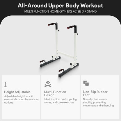 Multi-Function Home Gym Exercise Fitness Dip Stand, Black