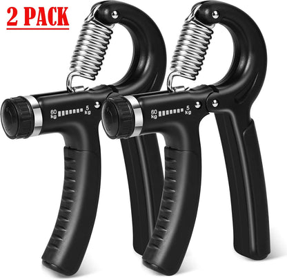 2 Pack Upgrade Grip Strength Trainer, Hand Grip Strengthener, Adjustable Resistance 11-132Lbs (5-60Kg), Non-Slip Gripper, Perfect for Musicians Athletes and Hand Rehabilitation Exercising