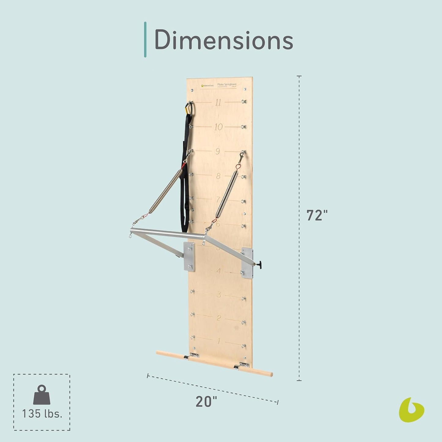 Pilates Springboard and Push-Through Bar