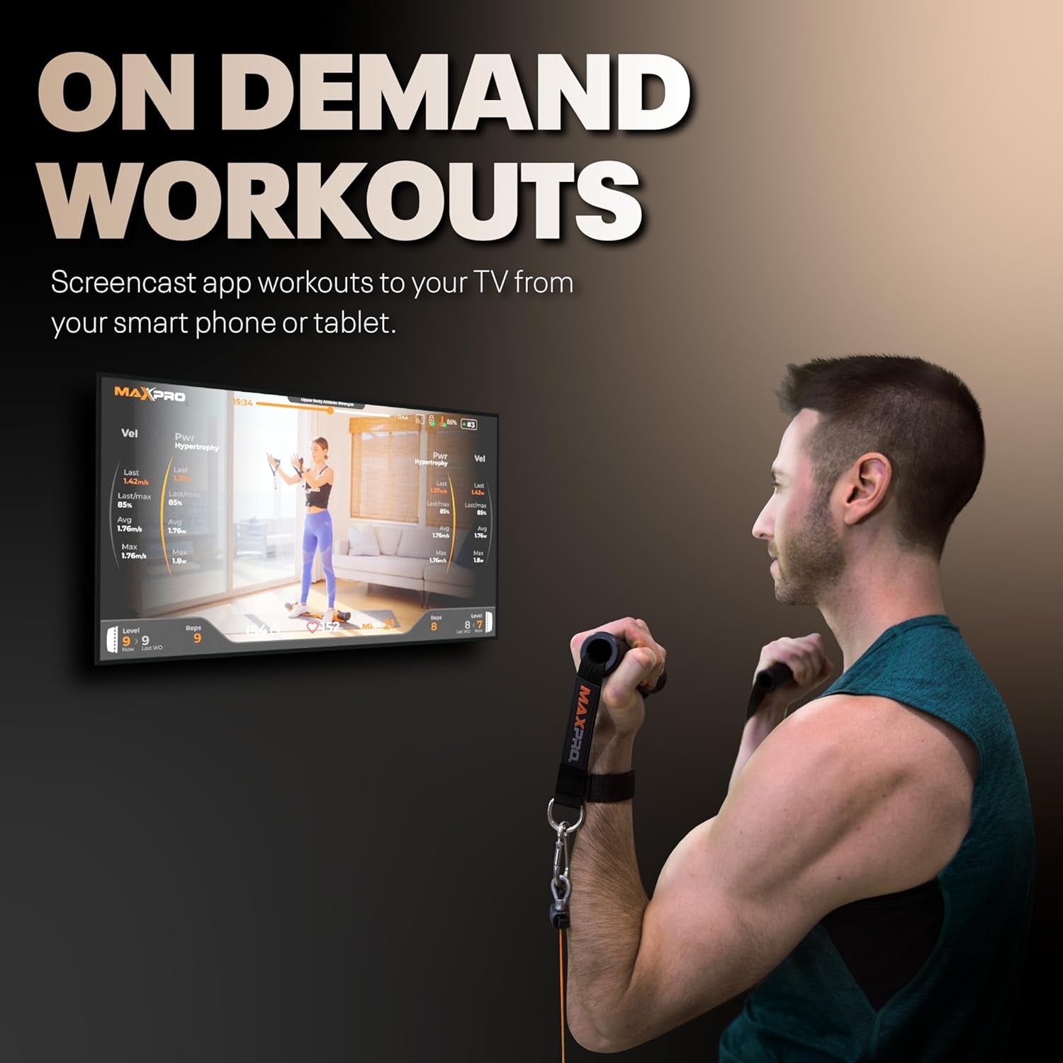 : Smart Cable Gym | All-In-One Machine W/Bluetooth - Free APP 100'S of Workouts | Portable Exercise Anywhere - Outdoors, Home, Travel. (5-300Lbs Resistance),